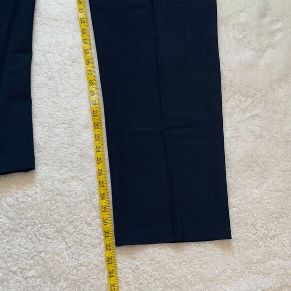 Haggar Dress Pants Mens Sz 36x32 Navy Marine Classic Fit Eco Stria Slacks NWT - Picture 4 of 8